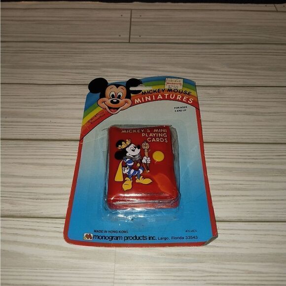 Monogram Vintage Walt Disney Mickey Mouse Miniatures Playing Cards New - Picture 1 of 6